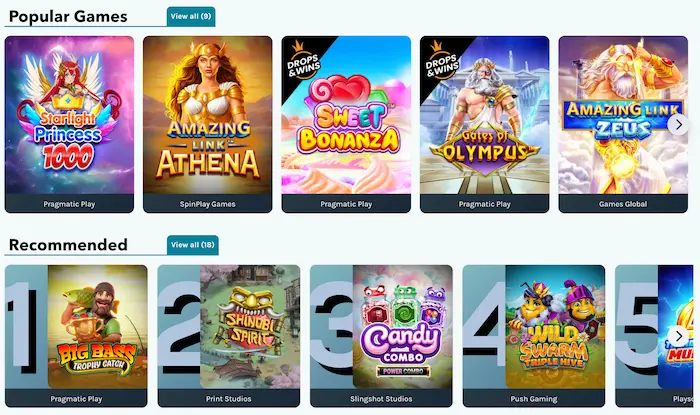 Lucky Days Casino games